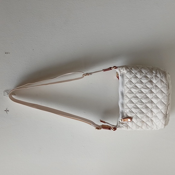 MZ Wallace Metro Scout Quilted Crossbody Cream Gold - Picture 2 of 9